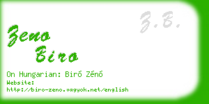 zeno biro business card