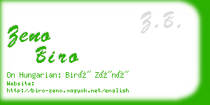 zeno biro business card